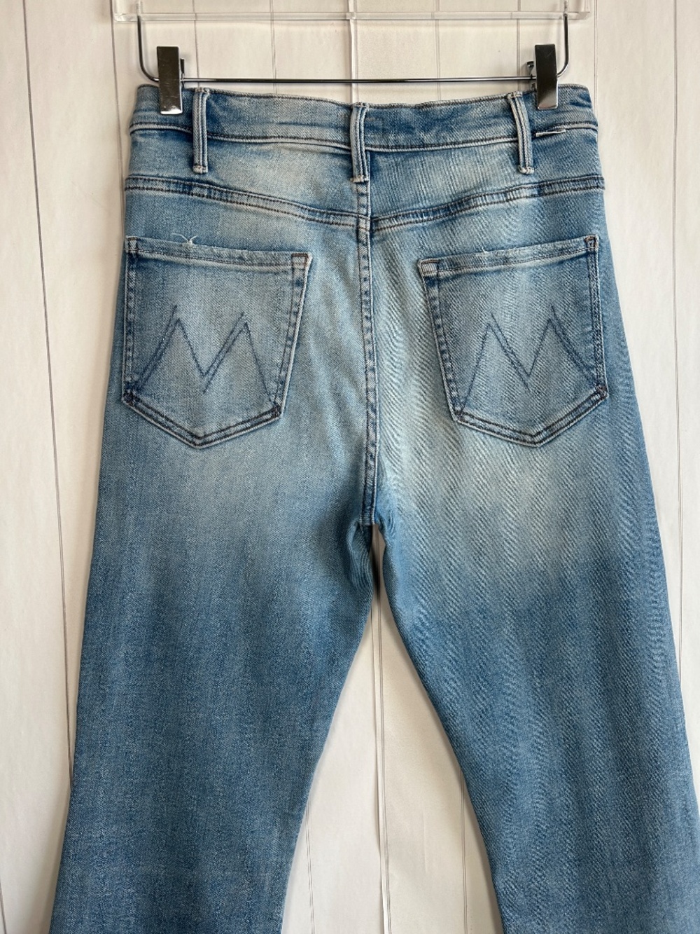 Mother jeans size 30 The Hustler Ankle Fray blue Au Revoir light wash - Picture 5 of 15